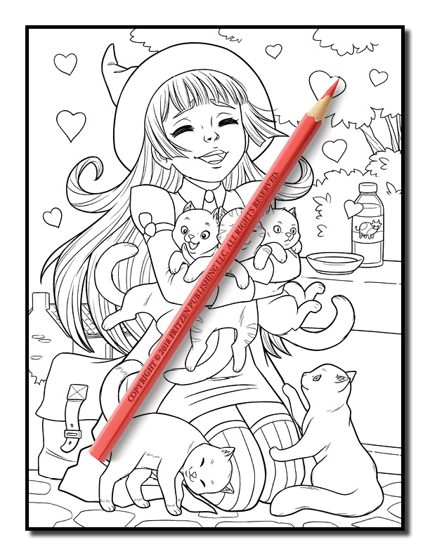 Download Cute Witches Coloring Book | Cute Witch Coloring Pages for ...
