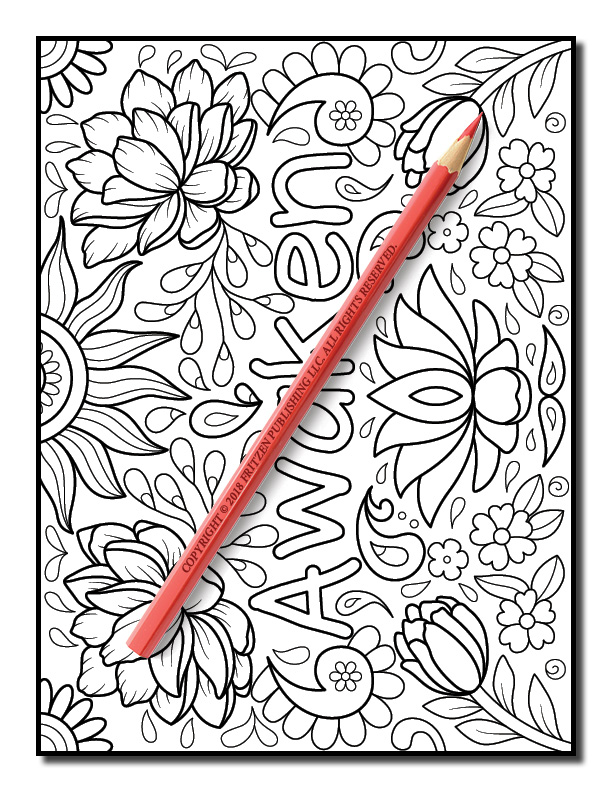 Inspirational Words Coloring Book | Inspirational Word Pages for Adults