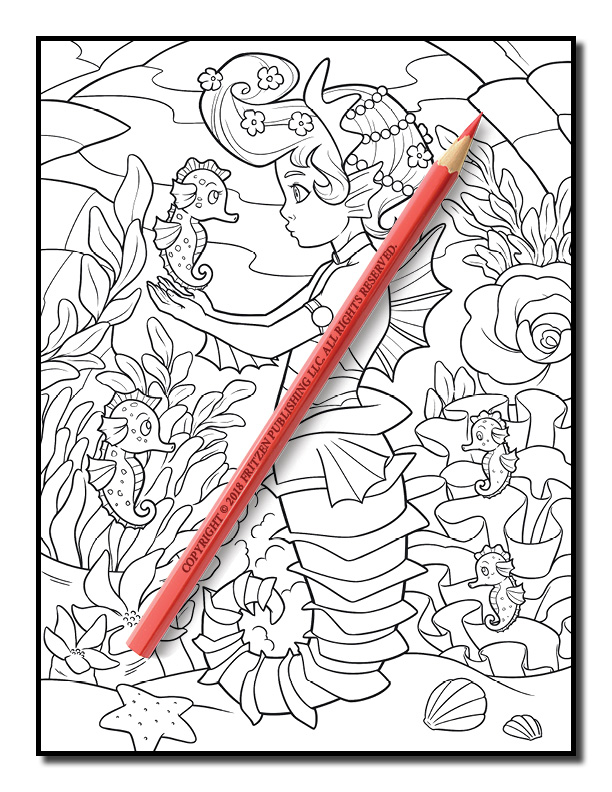 Download Mermaid Coloring Book | Free Mermaid Pages for Adults | PDF