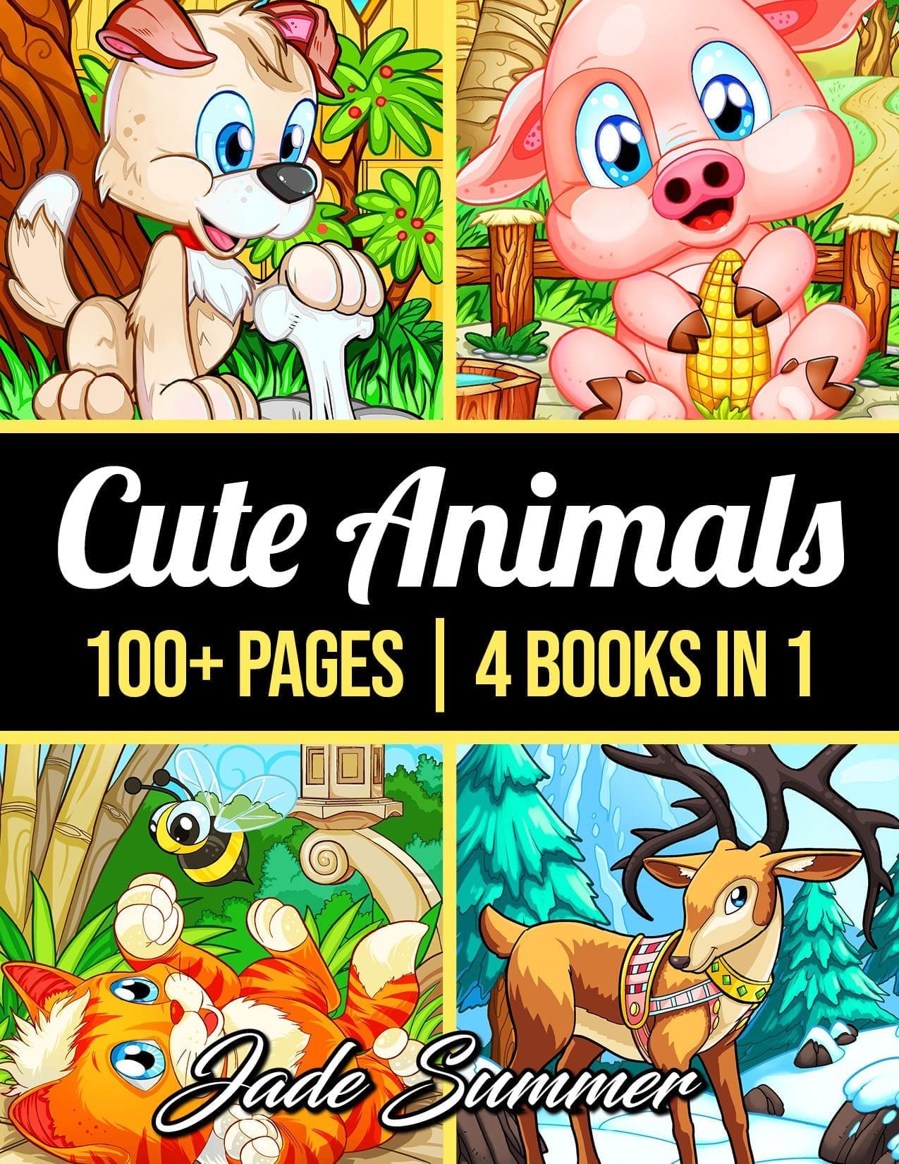 Happy Animals Watercolor Coloring Book for Kids: Watercolor Coloring Book for Kids Ages 8-12 [Book]