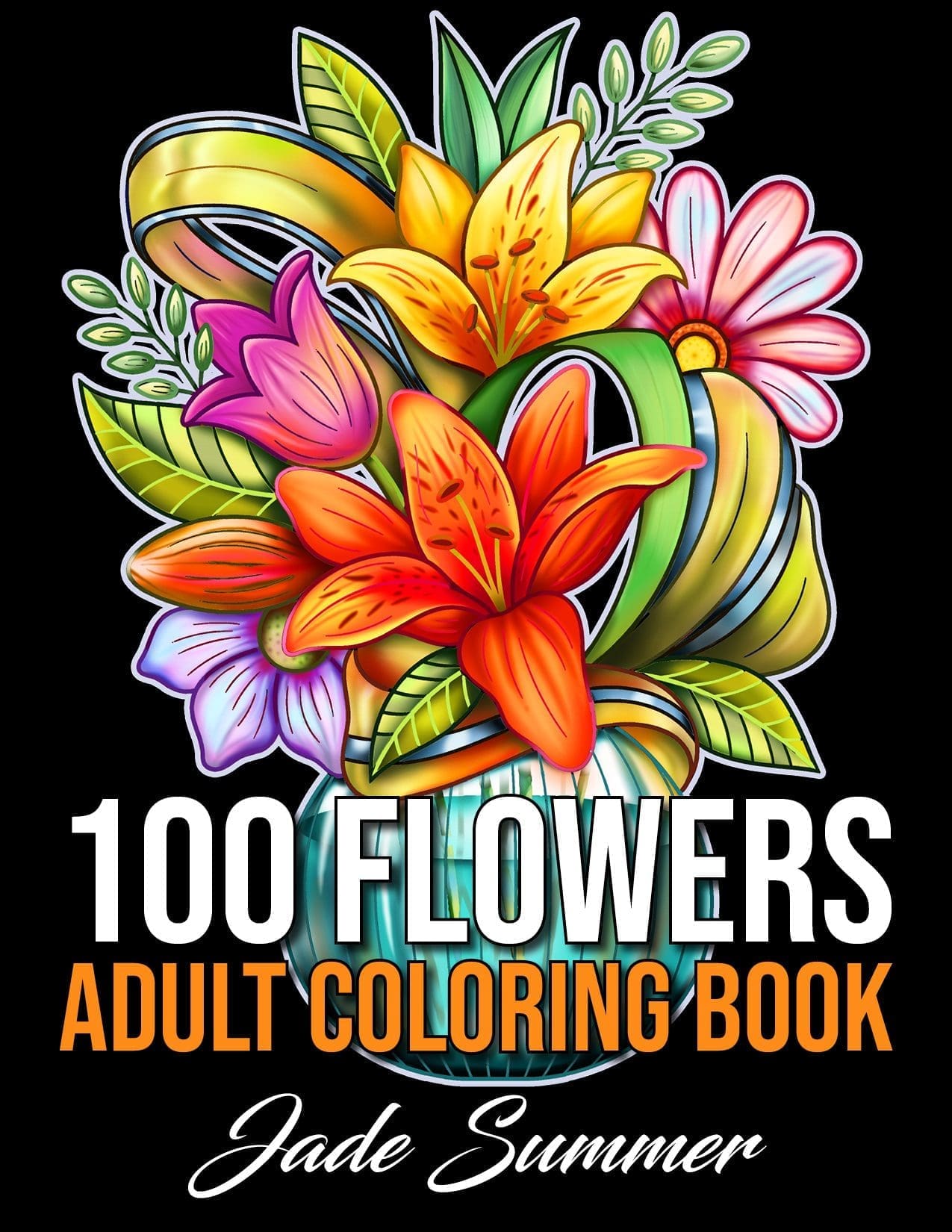 20 Flowers Coloring Book   Jade Summer