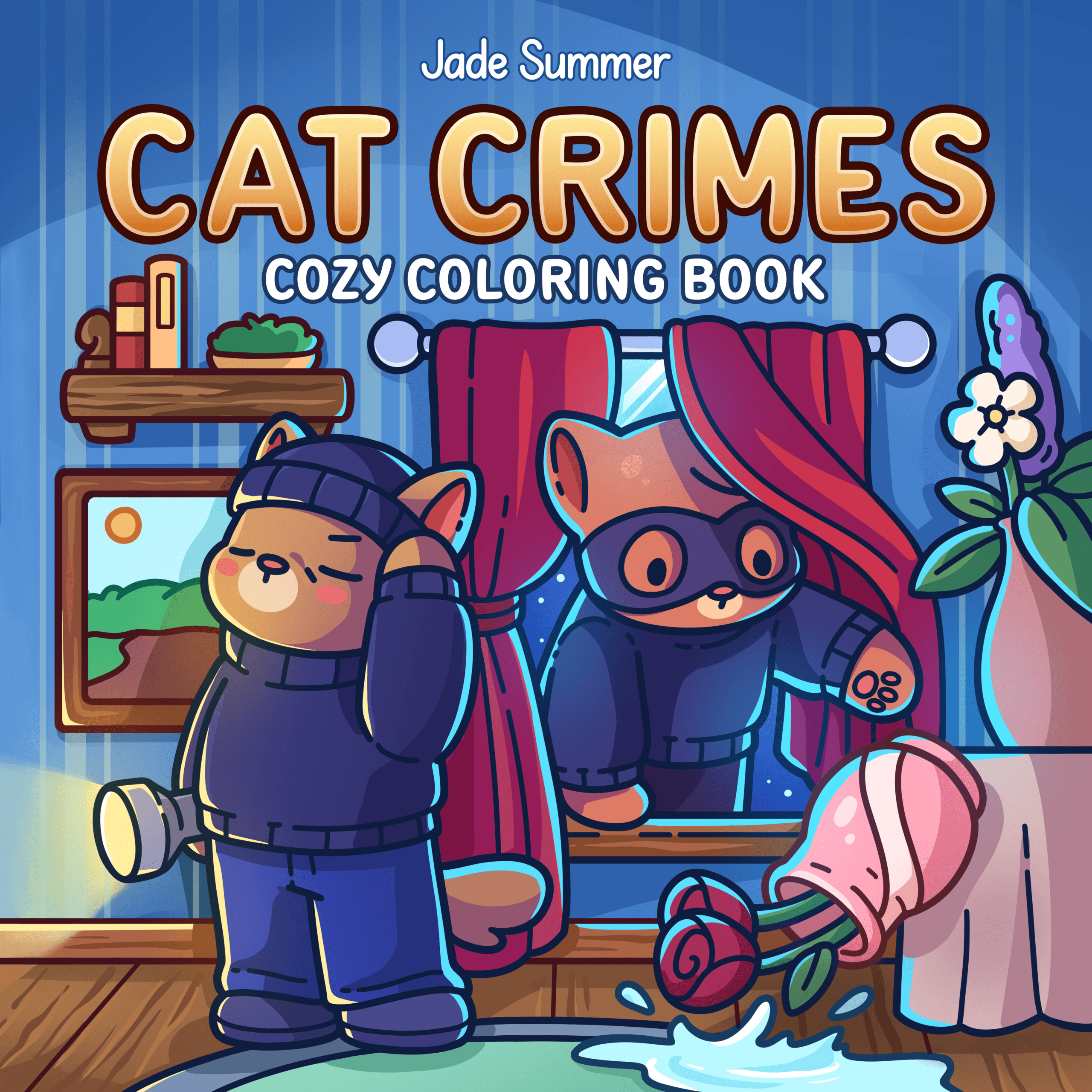 Cat Crimes Coloring Book