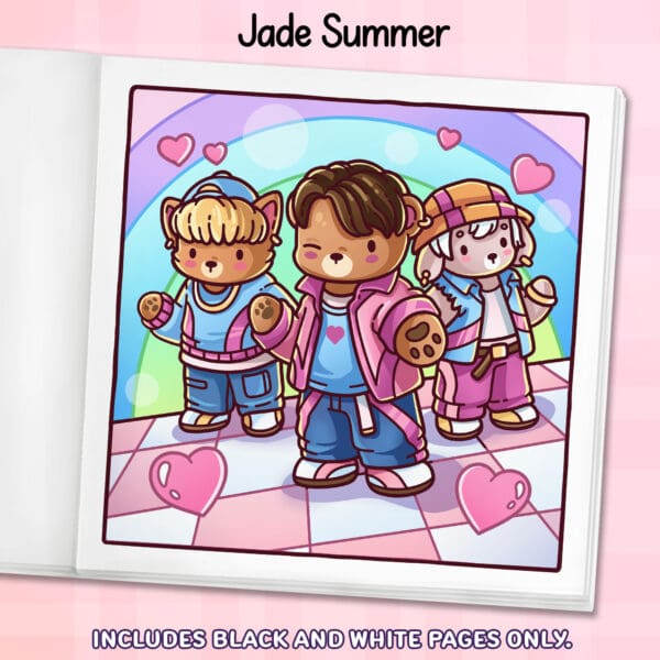 Cozy K-Pop Coloring Book - Image 3