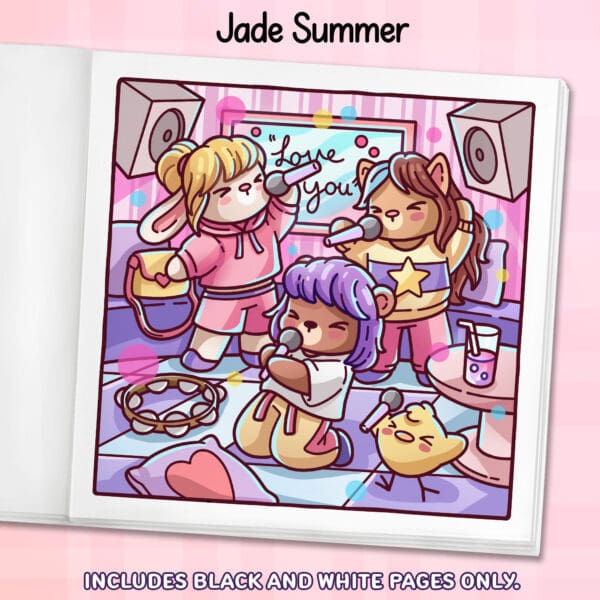 Cozy K-Pop Coloring Book - Image 4