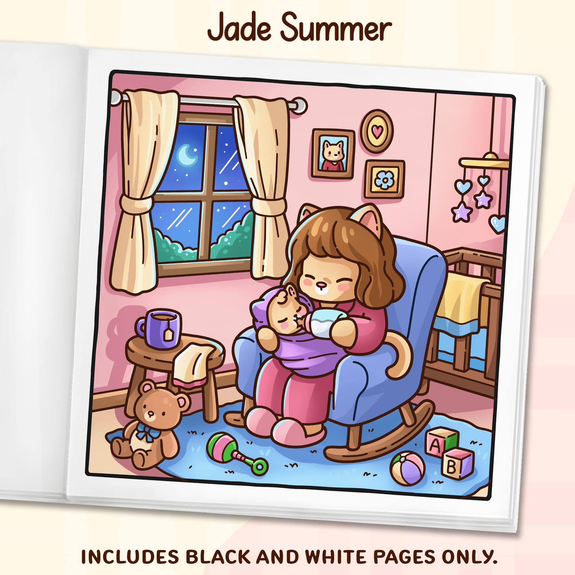 Cozy Moms Coloring Book - Image 2