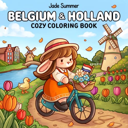 Cozy Belgium and Holland Coloring Book