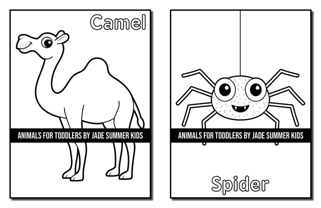 Animals for Toddlers Coloring Book (Digital Edition) | Jade Summer