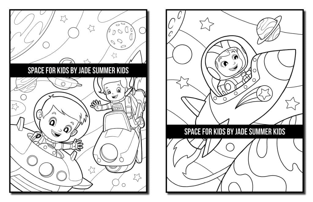 space for kids coloring book paperback – jade summer