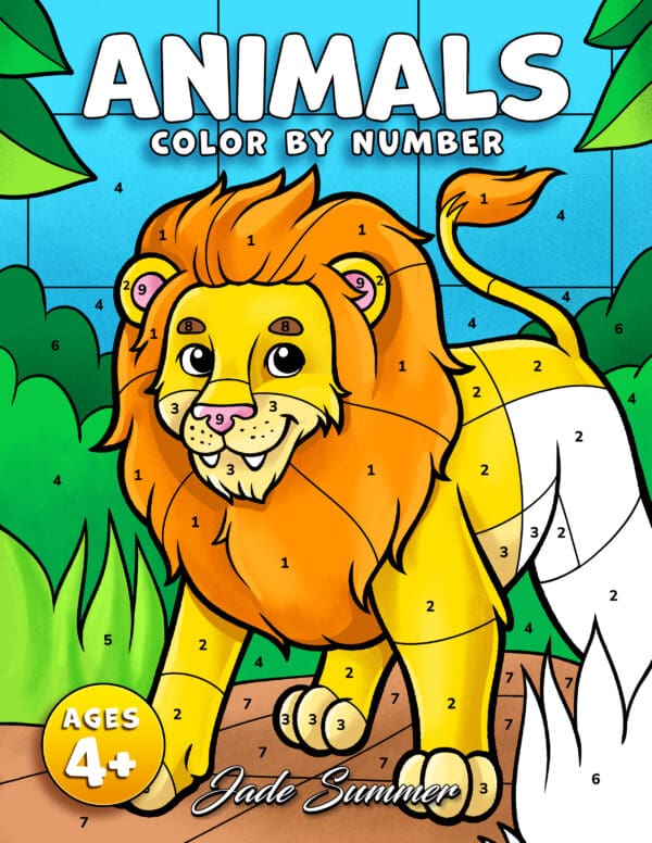 Color by Number Animals for Kids