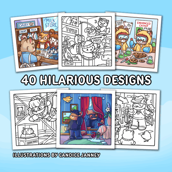 Cat Crimes Coloring Book - Image 8