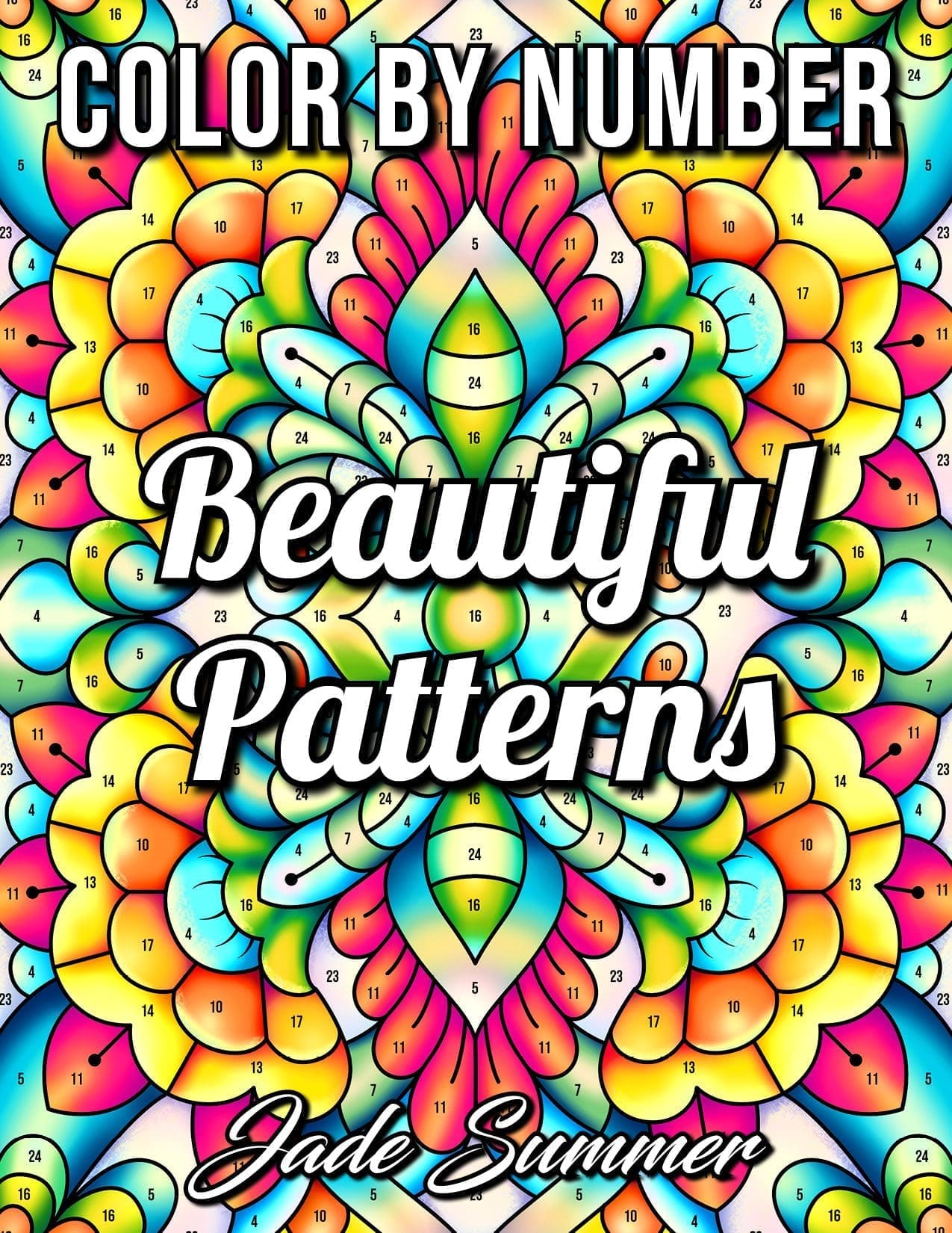  Color by Number Patterns: An Adult Coloring Book with Fun,  Easy, and Relaxing Coloring Pages (Color by Number Coloring Books):  9798677295270: Summer, Jade: Books