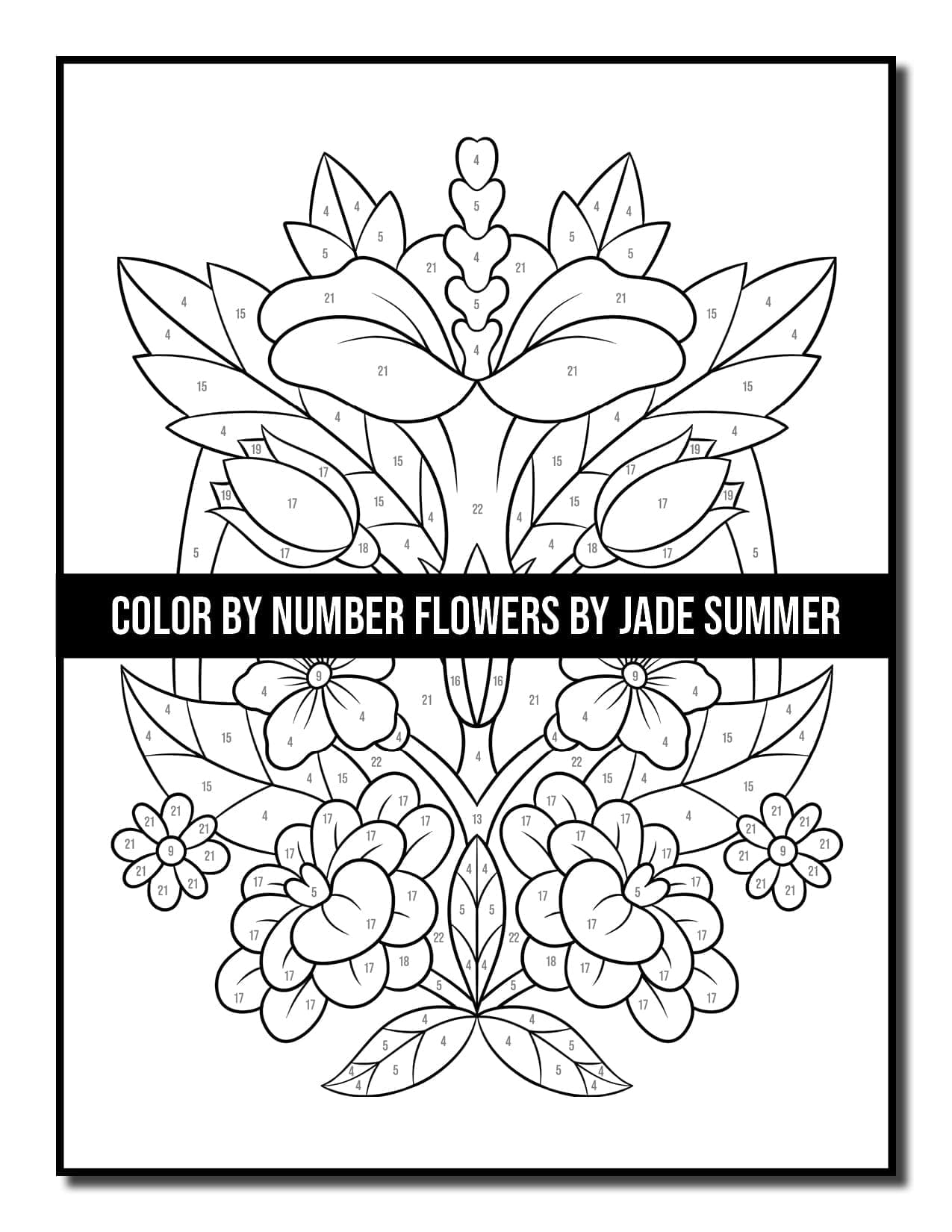 Flower Color By Number Adult Coloring Book: Beautiful Designs 50 Flower  Coloring Pages With Color By Number by Dreams Coloring Home