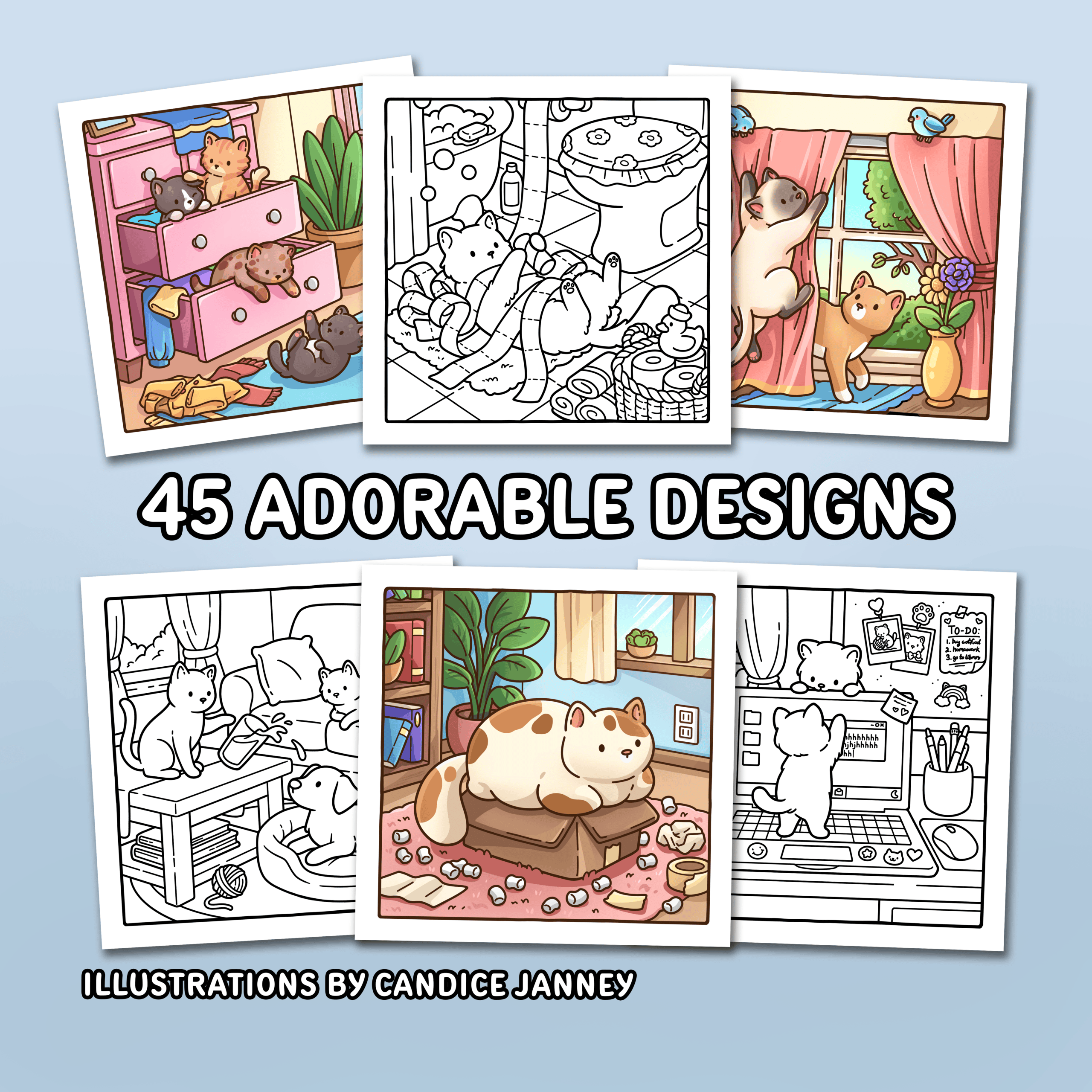 Cozy Kitties Coloring Book - Image 8