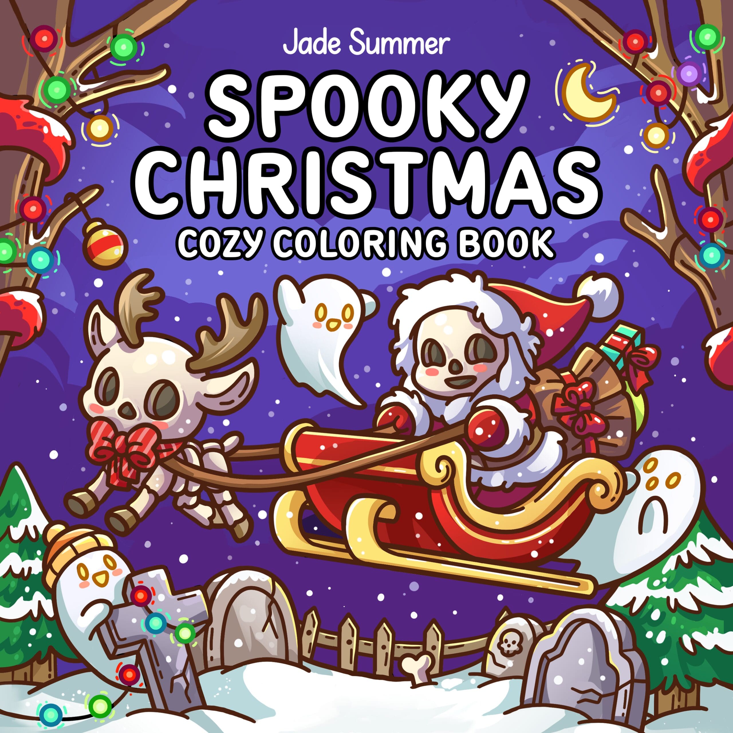 Spooky Christmas Coloring Book Cover With The Current Jade Summer Logo