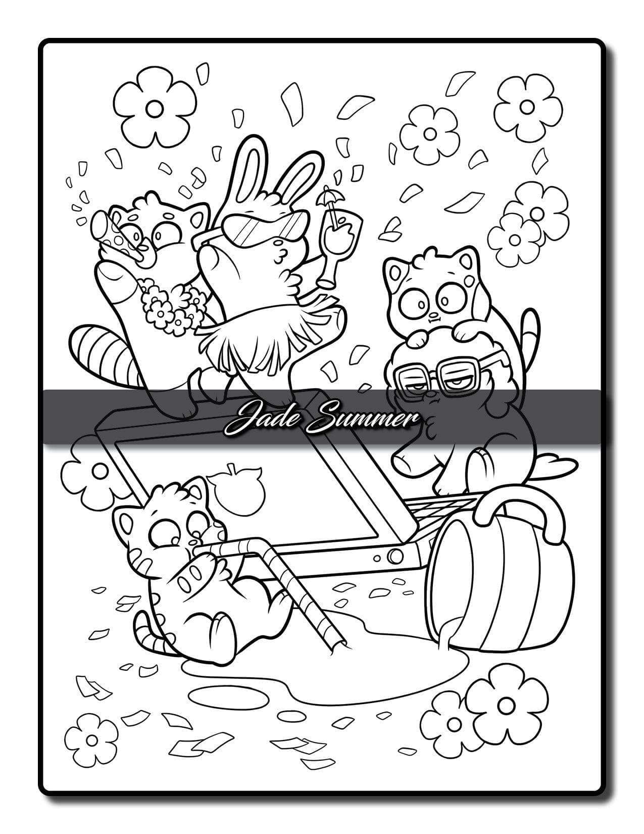 free jade summer coloring pages