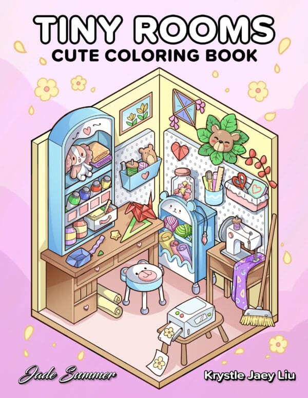 Tiny Rooms Coloring Book