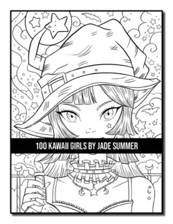 100 Anime Girl Coloring Book: 100 by Dickenson, Adamie