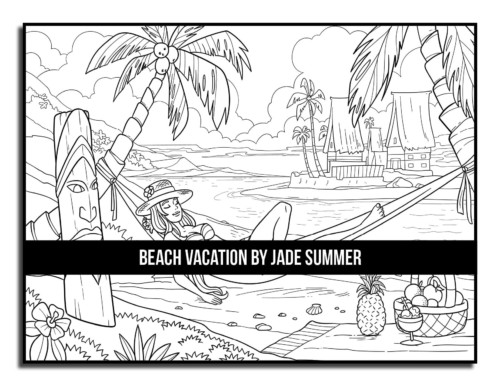 Beach Vacation Coloring Book | Jade Summer