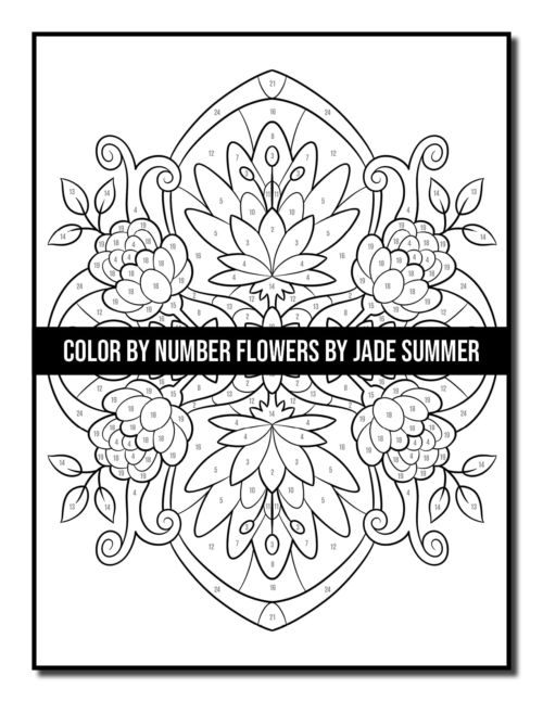 free color by numbers flowers