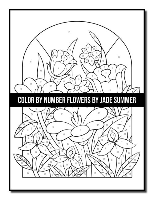 flower design color by number