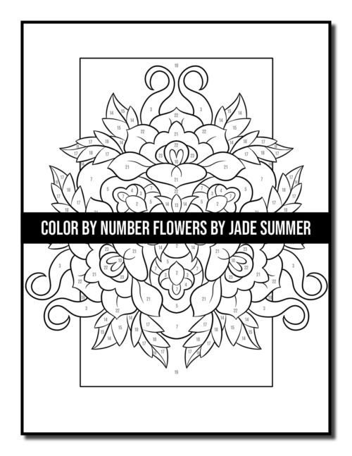 Color by Number Flowers Coloring Book – Jade Summer