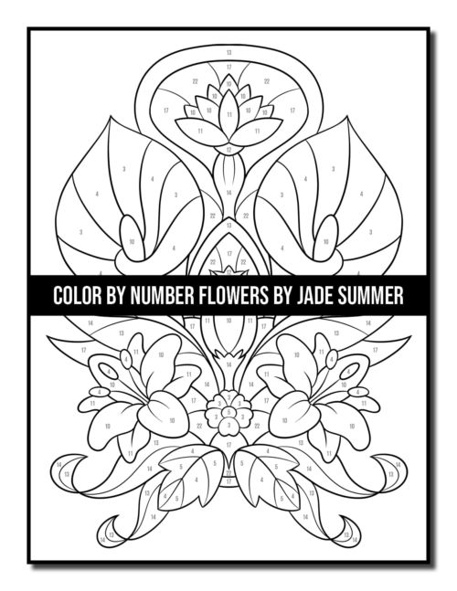 Color by Number Flowers Coloring Book – Jade Summer