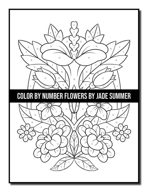 free color by numbers flowers