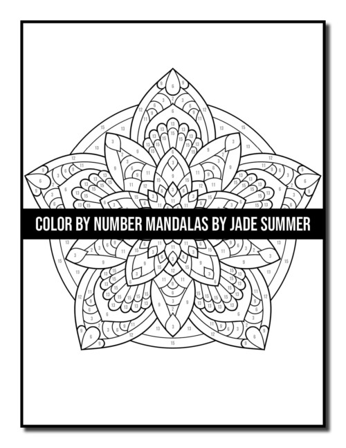 Color by Number Mandalas Coloring Book | Jade Summer