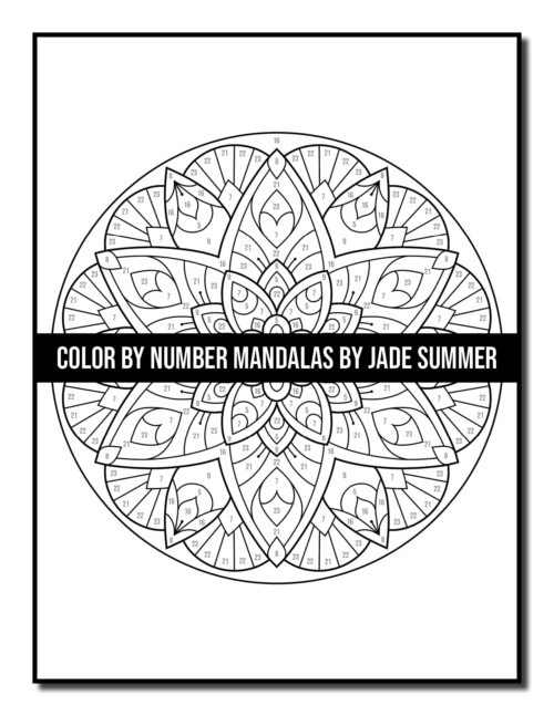 Color by Number Mandalas Coloring Book – Jade Summer