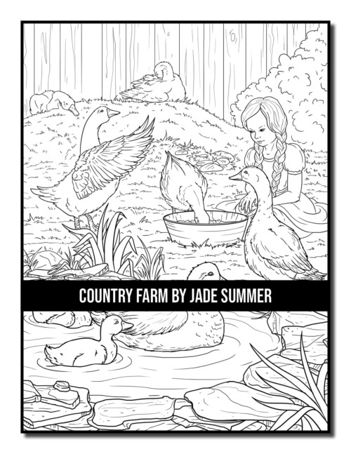 Country Farm Coloring Book – Jade Summer