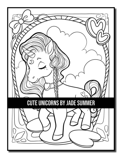 Cute Unicorns Coloring Book Jade Summer