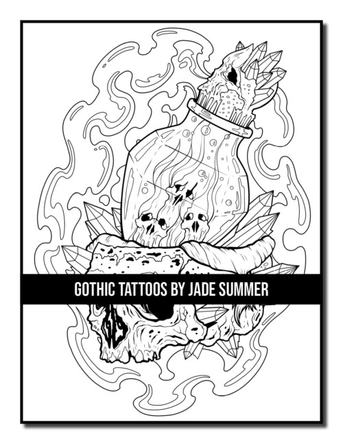 Gothic Tattoos Coloring Book | Jade Summer