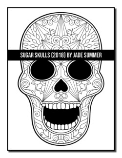 37 Sugar Skulls Coloring Book for Adults: Black Background, Sugar Skulls  Coloring Books for Women